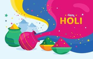Colorful Happy Holi Festival Background vector