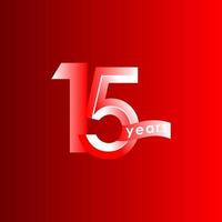 15 Years Anniversary Celebration Vector Template Design Illustration