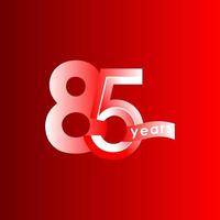 85 Years Anniversary Celebration Vector Template Design Illustration