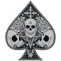 Poker Ace Skulls vector