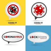 Stop coronavirus banner set