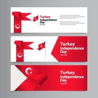 Happy Turkey Independence Day Celebration Vector Template Design Illustration