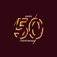 Ilustración de diseño de plantilla de vector de celebración de aniversario de 50 años