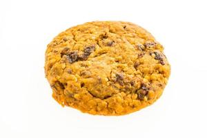 Oatmeal cookie and biscuit on white background