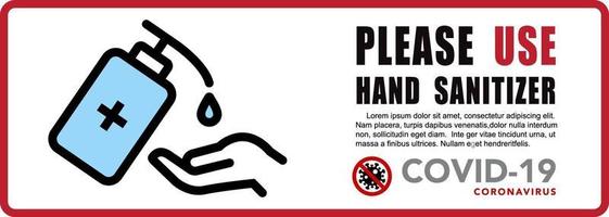 Use Hand Sanitizer sign