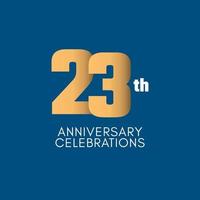 23 th Anniversary Celebration Vector Template Design Illustration
