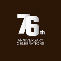 76 Th Anniversary Celebration Vector Template Design Illustration