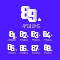 89 th Anniversary Celebration Vector Template Design Illustration