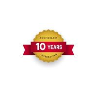 10 years Anniversary Celebration Vector Template Design Illustration