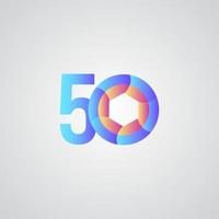 Ilustración de diseño de plantilla de vector de celebración de aniversario de 50 años