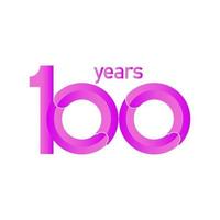 100 Years Anniversary Celebration Vector Template Design Illustration