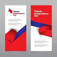 Happy Taiwan Independence Day Celebration Vector Template Design Illustration