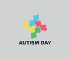 vector moderno del día de la awarness del autismo