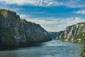 Danube gorge in Djerdap on the Serbian-Romanian border photo