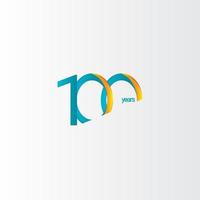 100 Years Anniversary Celebration Gradient Vector Template Design Illustration