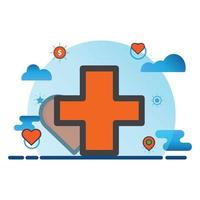 health illustration. Flat vector icon. can use for, icon design element,ui, web, mobile app.