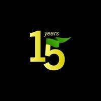 15 Years Anniversary Celebration Vector Template Design Illustration