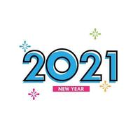 feliz año nuevo 2021 celebración vector plantilla diseño ilustración