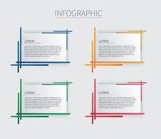 set of modern square isolated color frame templates