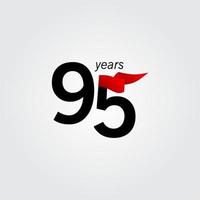 95 Years Anniversary Celebration Vector Template Design Illustration