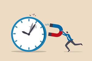 Time management, control business time or work deadline concept vector