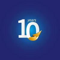 10 Years Anniversary Celebration Vector Template Design Illustration