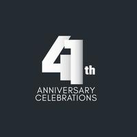 41 Th Anniversary Celebration Vector Template Design Illustration