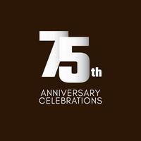 75 Th Anniversary Celebration Vector Template Design Illustration