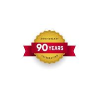 90 years Anniversary Celebration Vector Template Design Illustration