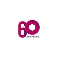 60 Years Anniversary Celebration Vector Template Design Illustration