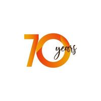 70 Years Anniversary Celebration Vector Template Design Illustration