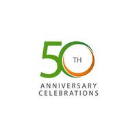 50 Th Anniversary Celebration Retro Vector Template Design Illustration