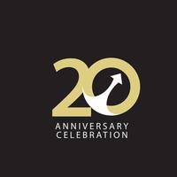 20 Years Anniversary Celebration Vector Template Design Illustration