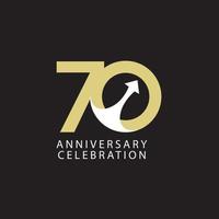 70 Years Anniversary Celebration Vector Template Design Illustration