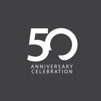 50 Years Anniversary Celebration Vector Template Design Illustration