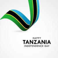 feliz día de la independencia de tanzania celebración vector plantilla diseño ilustración