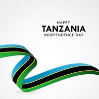 feliz día de la independencia de tanzania celebración vector plantilla diseño ilustración