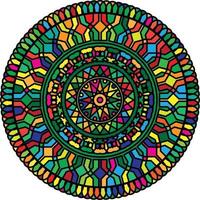 Ornamento colorido del vector del diseño de la mandala. mandala multicolor.