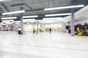 Abstract defocused shopping mall interior for background photo