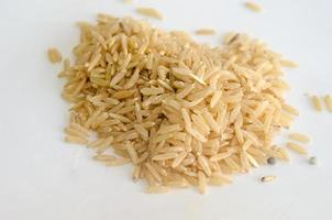 Brown rice close-up photo