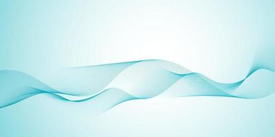 Modern banner with a flowing waves design vector