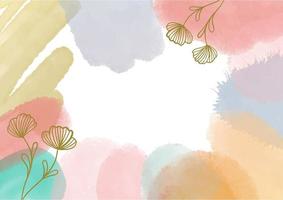 Decorative abstract background with hand painted watercolour elements vector