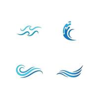 Water wave icon vector