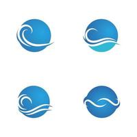 Water wave icon vector