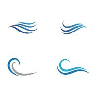 Water wave icon vector