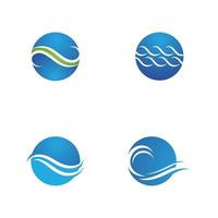 Water wave icon vector