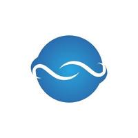 Water wave icon vector