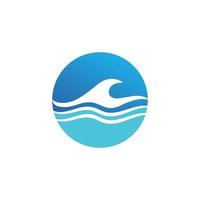 Water wave icon vector