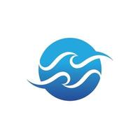 Water wave icon vector