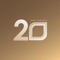 20 Years Anniversary Celebration Vector Template Design Illustration